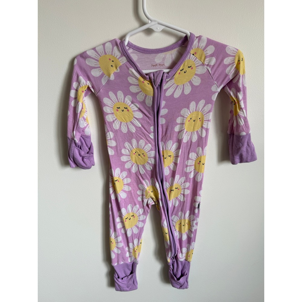 Little Sleepies Flower Power Daisy Bamboo Zippy 0-3 Months